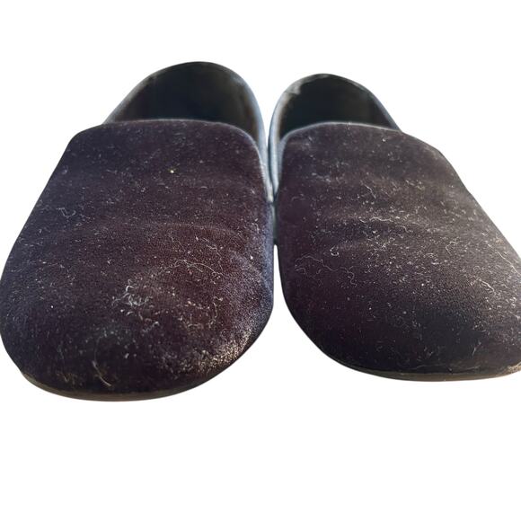 Birdies The Starling Velvet Flats Womens Black Slip On Quilted Footbed FLAW - Picture 9 of 11